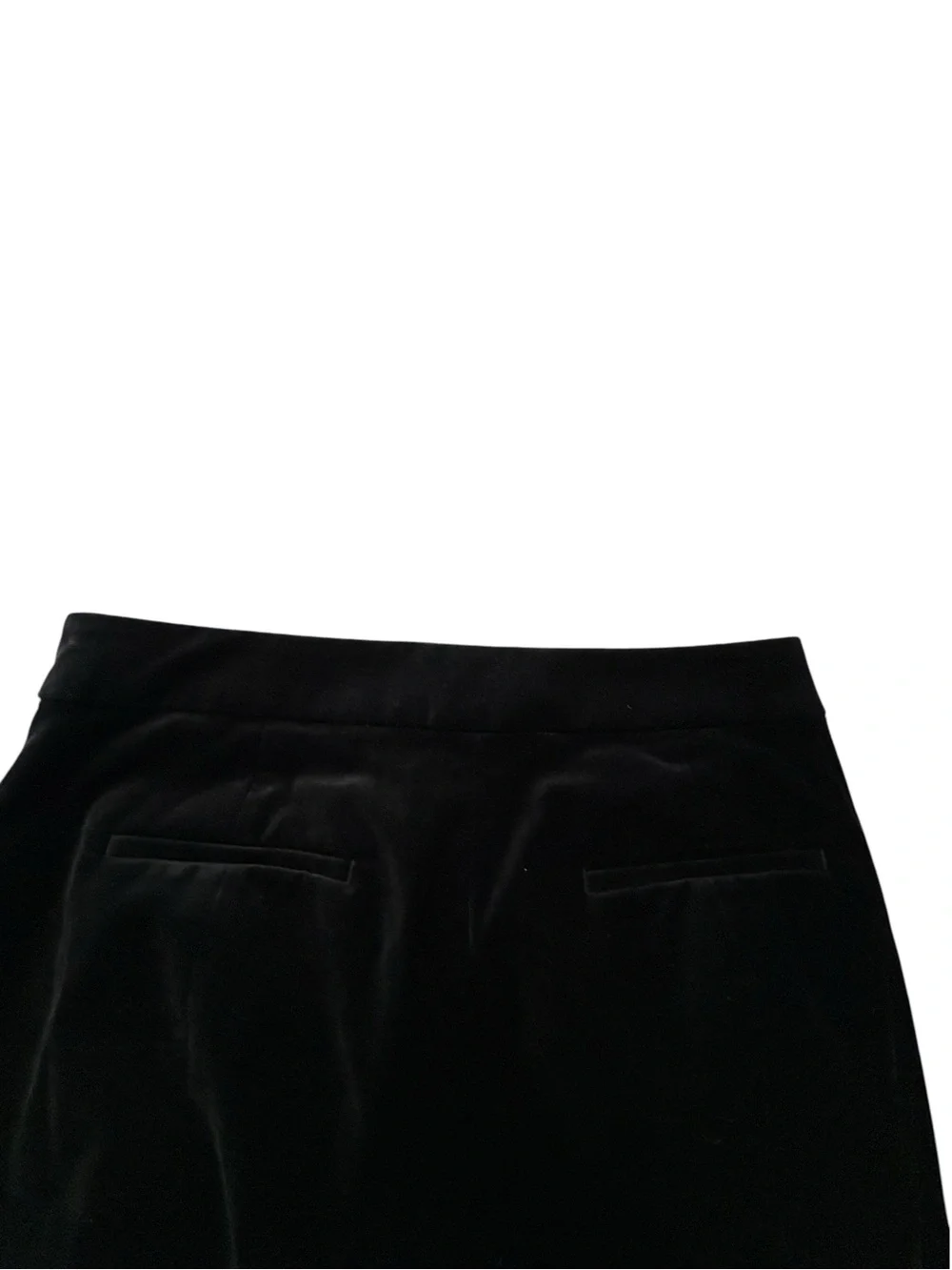 J. Crew Kate Straight Leg Pant in Stretch Velvet 4 Black Workwear Holiday
